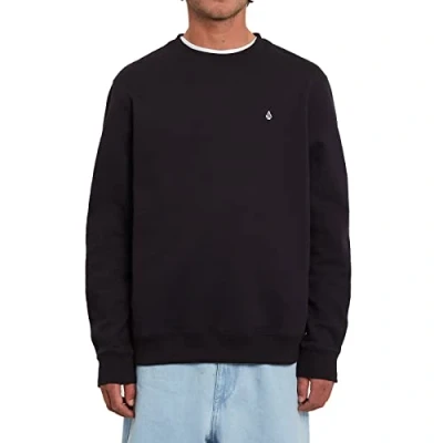 Image of VOLCOM Men&#039;s Single Stone Crew Sweatshirt, Black, XL