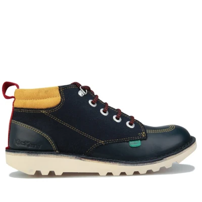 Image of Kickers Boy&#039;s Kick Hi Winterised Classic Boots, Blue (Navy/Dk Blu Nvu/Drk Ble), 2 (34 EU)