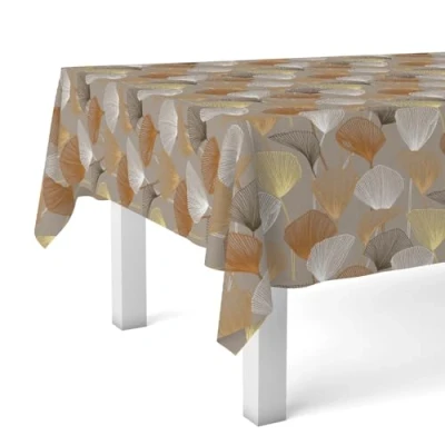 Image of Martina Home Duero Oilcloth Tablecloth Brown 250 x 140 cm