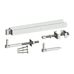 Image of Gatemate Field Gate Adjustable Double Strap Hinge Set 600mm Galvanised