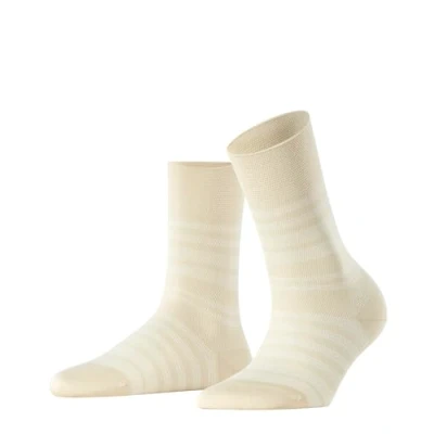 Image of Women&#039;s 1 Pair Falke Sunset Stripe Sensitive Lyocell Socks Cream 5.5 8 Ladies