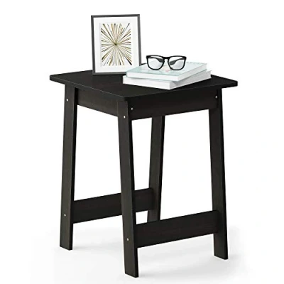 Image of Furinno Beginning End Table, Side Nightstand, Espresso