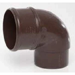 Image of POLYPIPE RR132br Brown 92.5deg Offset Bend for 68mm downpipe