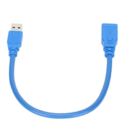 Image of USB 3.0 Extension Cable, Twisted SuperSpeed USB3.0 Extender Cord Male to Female for Connecting between Hard Disk Boxes, Blue‑ray Drives, Printers(0.3M)