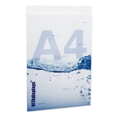 Image of VITAdisplays DIN A4 Poster Holder, Holder as Advertising Display Hanging in Portrait Format with Holes Made of Original Plexiglas a Transparent Information Sign