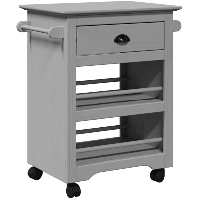 Image of vidaXL Kitchen Trolley BODO Grey 67.5x45x80 cm