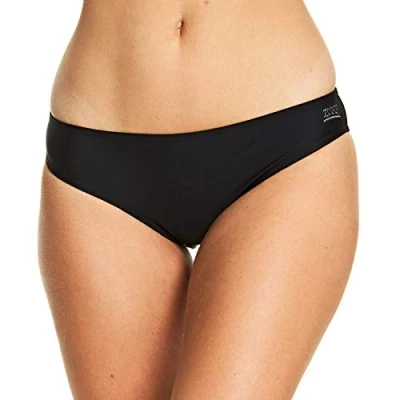 Image of Zoggs Women Tahiti Brief Bikini Bottoms Black, Size 42 Inch/Size 18