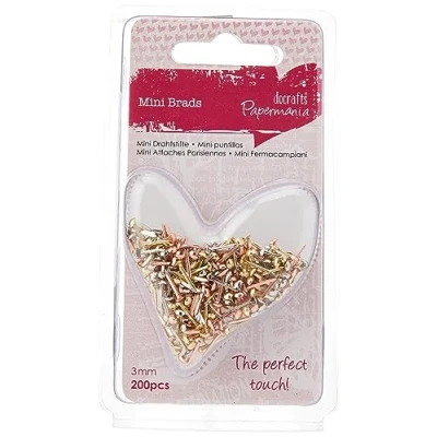Image of docrafts,PMA 3741104 Mini Brads Metallic, Assorted Gloss (Pack of 200)