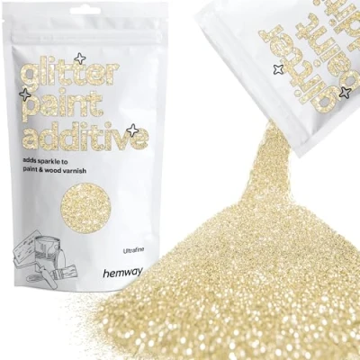 Image of Glitter Paint for Walls Champagne Gold Additive Emulsion Latex Acrylic Sparkles Ultrafine Interior Painting 100g / 3.5oz
