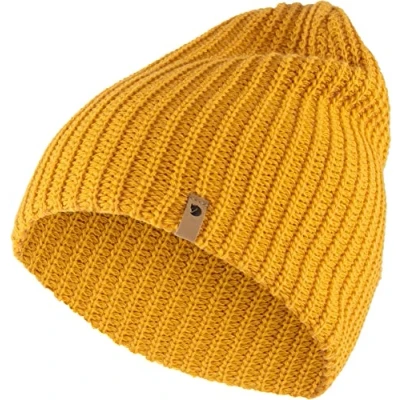 Image of FJALLRAVEN Unisex Övik Melange Beanie Beret, lemon tree