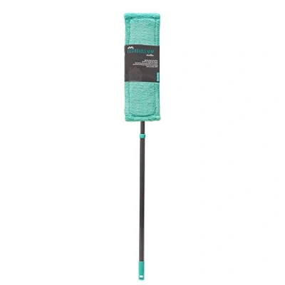 Image of JVL Super Absorbent Microfibre Extendable Flat Floor Mop, Turquoise/Grey
