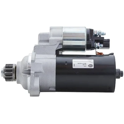 Image of 02T911024J, 02T911024JX Starter motor HELLA 8EA 011 612 251 12V 2,2kW 13 79mm SKODA: Fabia 2, Rapid Spaceback, AUDI: A1 Sportback, Hatchback