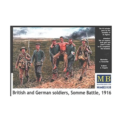 Image of Masterbox 1:35 Scale British and German Soldiers, Somme Battle, 1916&quot; Figure