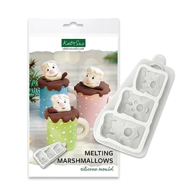 Image of Katy Sue Melting Marshmallows Silicone Mould for Cake Decorating &amp; Craft Size 80 x 143 23mm or 3 5.6 1 inches