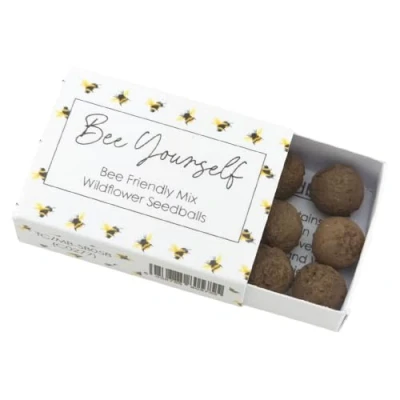 Image of Bee Yourself Seedball Matchbox Mix Cracker Filler Mini Gift