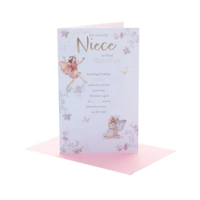 Image of UK Greetings Birthday Card for Niece Fairies Design