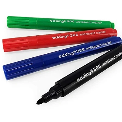 Image of edding 366 Mini Whiteboard Marker Pen Dry Wipe 1.0mm 1 of Each Colour Pack 4