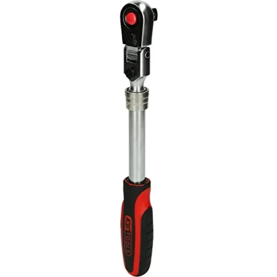 Image of KS TOOLS Telescopic Reversible Ratchet 1/2 inch with Articulated Head, 72 Teeth