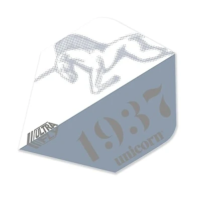 Image of Unicorn UltraFly Dart Flights Icon Silver Design Standard Plus Shape Ultra Durable 100 Micron Polyester PET
