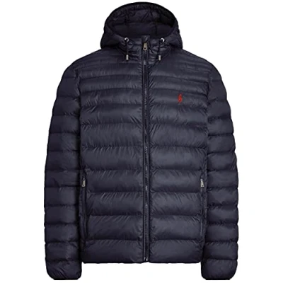 Image of Polo Ralph Lauren Men&#039;s Lightweight Bleeker Down Jacket, Aviator Navy, XL