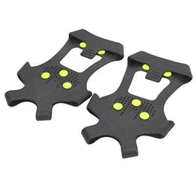 Image of Alomejor Ice Snow Grips Anti Slip Winter Grippers Traction Cleats Crampons Spikers for Hiking Fishing Climbing (M:36 38)