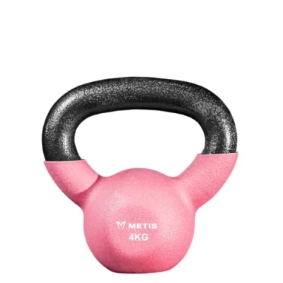 Image of METIS Neoprene Kettlebells [4 28kg] Exercise Equipment For Home Training &amp; Gym Fitness Heavy Lifting Kettlebell Weights Cast Iron (4kg)