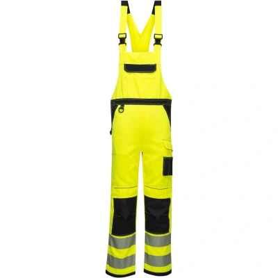 Image of Portwest PW3 Hi Vis Bib and Brace, Size: M, Colour: Yellow/Black, PW344YBRM