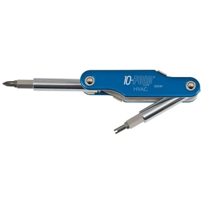 Image of Klein Tools 32534 10 Fold Screwdriver with Schrader Valve Core