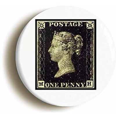 Image of Penny Black Stamp Fridge Magnet (Circular 2inch / 50mm Diameter)