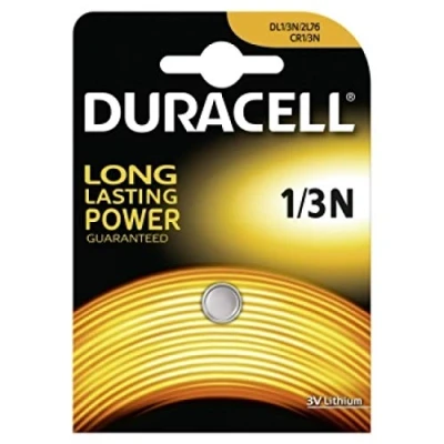 Image of Duracell DL 1/3N Lithium 3V Non Rechargeable Battery Batteries (Lithium, Button/Coin, Silver)