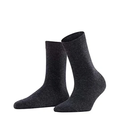 Image of 1 Pair Anthracite Cosy Wool and Cashmere Socks Ladies 2.5 5 Falke