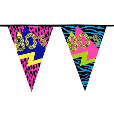 Image of Boland 10201855 BOL44600 44600 80&#039;S Bunting, Multi Coloured, Taglia Unica