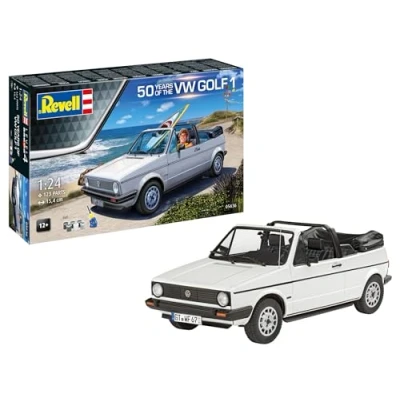 Image of Revell Gift Set 05636 &quot;50 Years of VW Golf 1&quot; 1:24 Scale Unbuilt Plastic Model Kit with Accessories