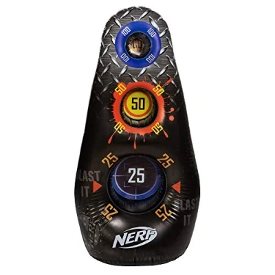 Image of Nerf Inflatable Target, 4’ Tall Practice Device 3 Score Zones, Water Filled Base Great for Outdoor &amp; Indoor Play