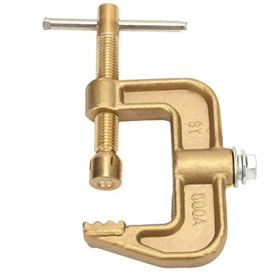 Image of 500A G Type Ground Welding Earth Clamp Brass Fixture Tool for Industrial Use Woodworking Metal Processing