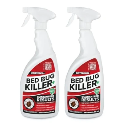 Image of CritterKill Professional Bed Bug Killer Spray Guaranteed Results Used by Pest Controllers for Bedbug Infestations 2 x 1L