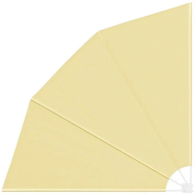 Image of vidaXL Balcony Privacy Screen Folding Manual Sand 210 x cm Fabric