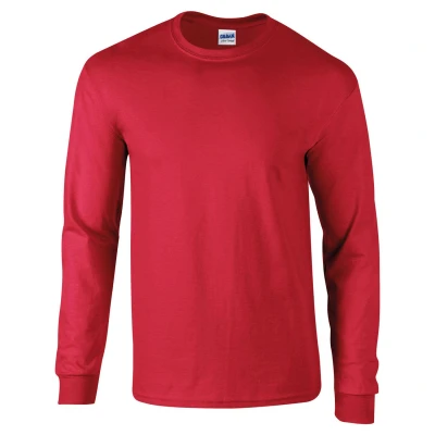 Image of Gildan Ultra Cotton Adult Long Sleeve T Shirt Red* 4XL