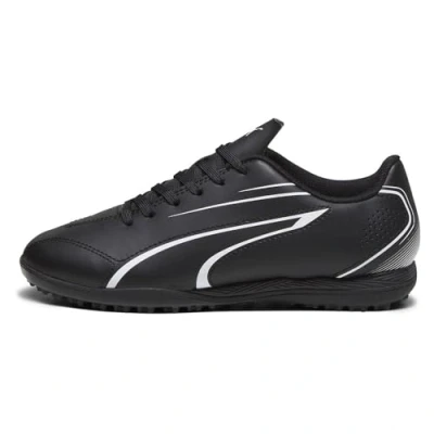 Image of PUMA Vitoria TT JR Soccer Shoe, White Black, 4 UK