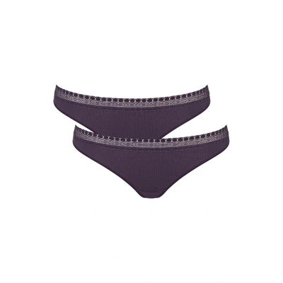Image of Sloggi Women&#039;s GO Ribbed Brazil C2P Briefs, BLUEBERRY, M