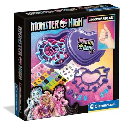 Image of Clementoni Monster High Dark Nail Art, for Kids, 6 Years Plus, Multi Coloured 50880