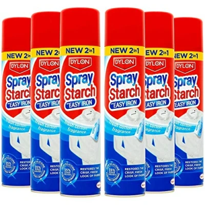 Image of Dylon Easy Iron &amp; Spray Starch 300ml 2 in 1 PACK OF 6 (new package )