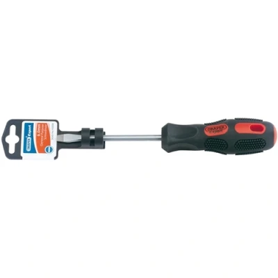 Image of Draper Plain Slot Flared Tip Screwdriver, 6 x 100mm
