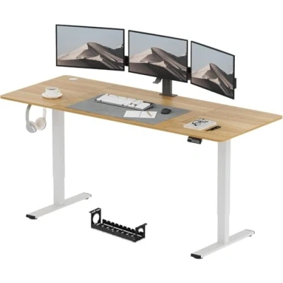 Image of SANODESK 200 * 80 Electric Standing Desk Height Adjustable Sit Stand Up for Home Office