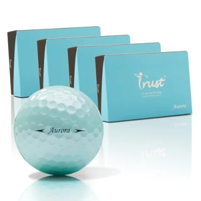 Image of Trust Golf Ball, Aurora Blue,Crystal Urethane Covered, K9 Dynamic Core, 3 Piece Soft &amp; Elasticity Feel, Distance with Greenside Control (Blue;48 balls)