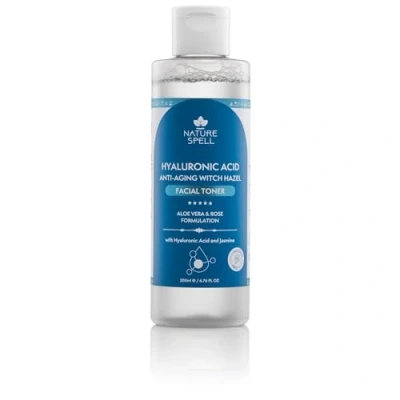 Image of Nature Spell Witch Hazel Facial Toner with Hyaluronic Acid, 200ml, Aloe Vera &amp; Rose Water, Alcohol Free Formula for All Skin Types, Made in The UK