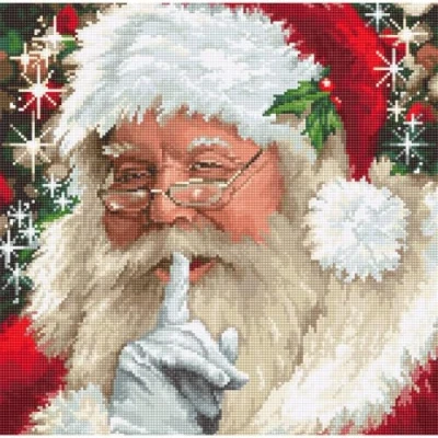 Image of Lucas S Santa Counted Cross Stitch Kit, 26 x 25 cm