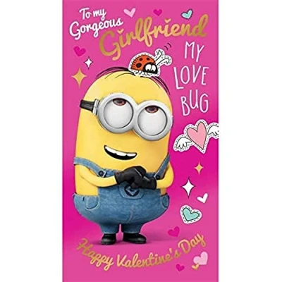 Image of Despicable Me Valentines Day Card, To My Gorgeous Girlfriend