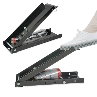 Image of DUNTSEI Can Crusher,Foot Operated Crushers for Recycling，Heavy Duty Beer Crusher,Tin Crusher Flatten cans，bottles，pint cans，sturdy tins,Wall mountable,Heavy Duty,Comes with stopper bar