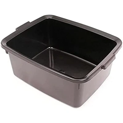 Image of Addis Plastic Butler Large Rectangular Bowl, Soft Black, 12.5 Litre ,505607
